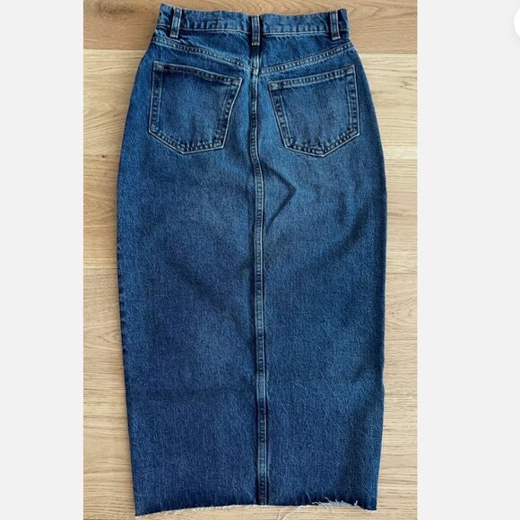 Reformation Jagger Denim Midi Skirt - Size 26 - Picture 6 of 8